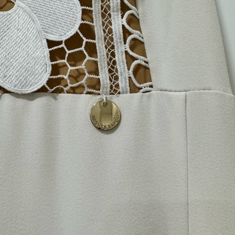 Revolve Bronx and Banco size 2 US Elegant Cream Lace Dress - Picture 5 of 7